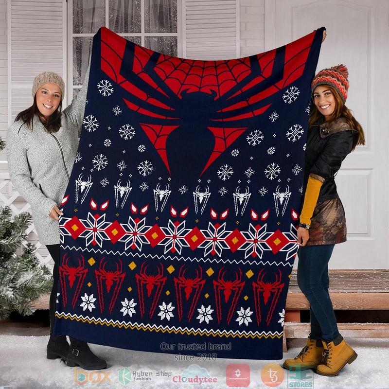 Spiderman Black Ugly Christmas Blanket
