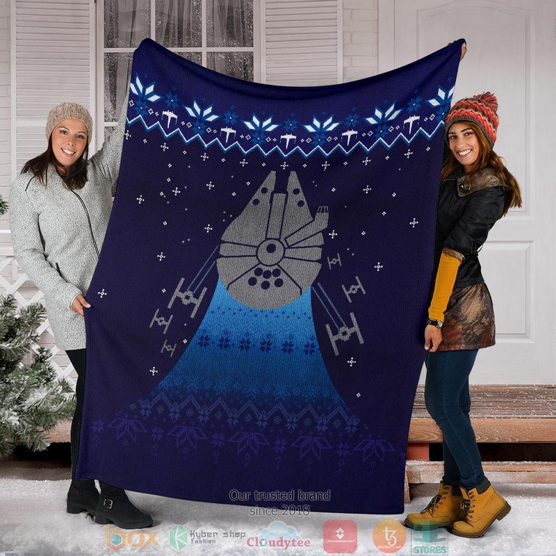 Star Wars Spaceship Art Ugly Christmas Blanket
