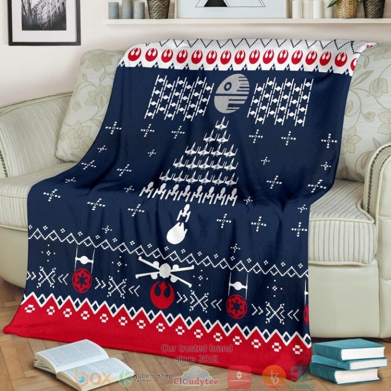 Star Wars Spaceship Ugly Christmas Blanket 1 2