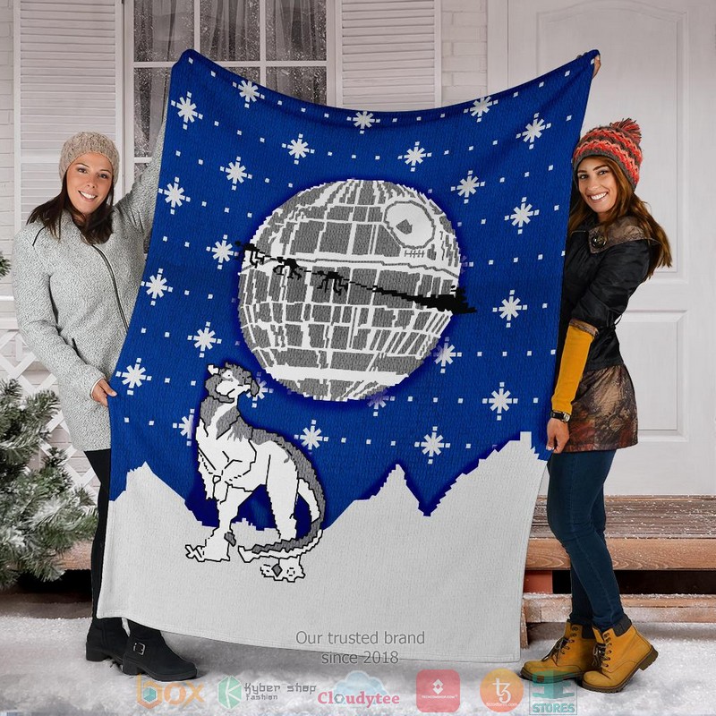 Star Wars Ugly Christmas Blue Blanket