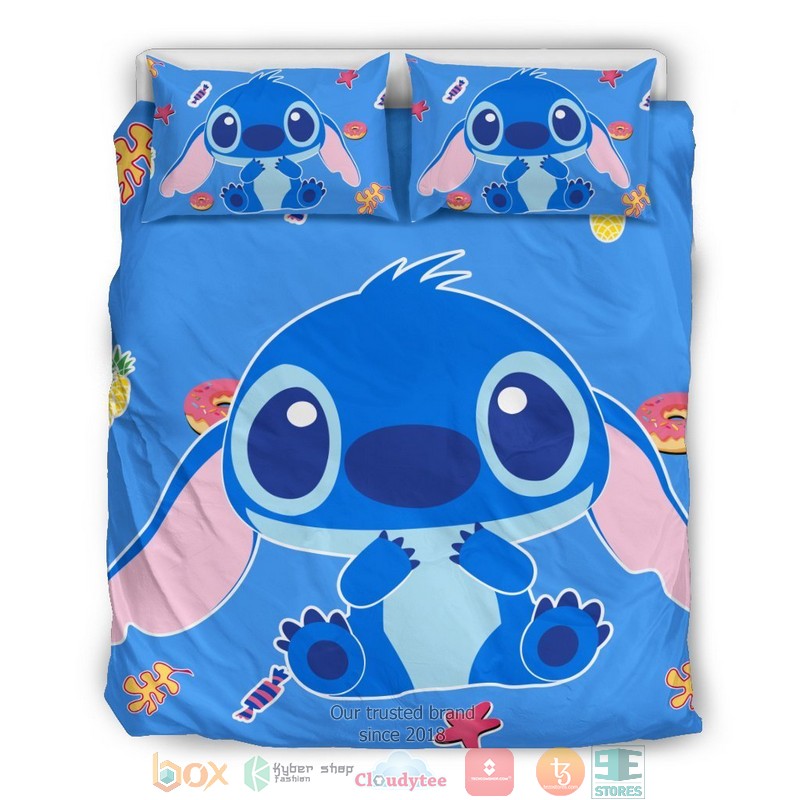 Stitch candy Disney Blue Bedding Set