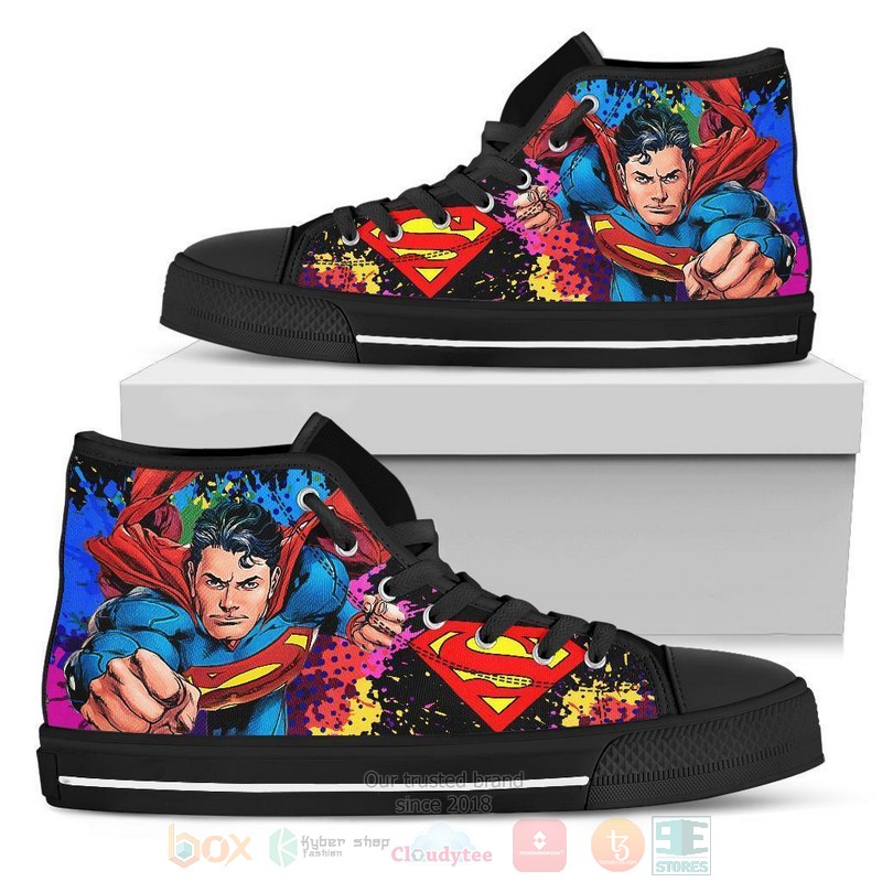 Superman Comic Canvas high top shoes