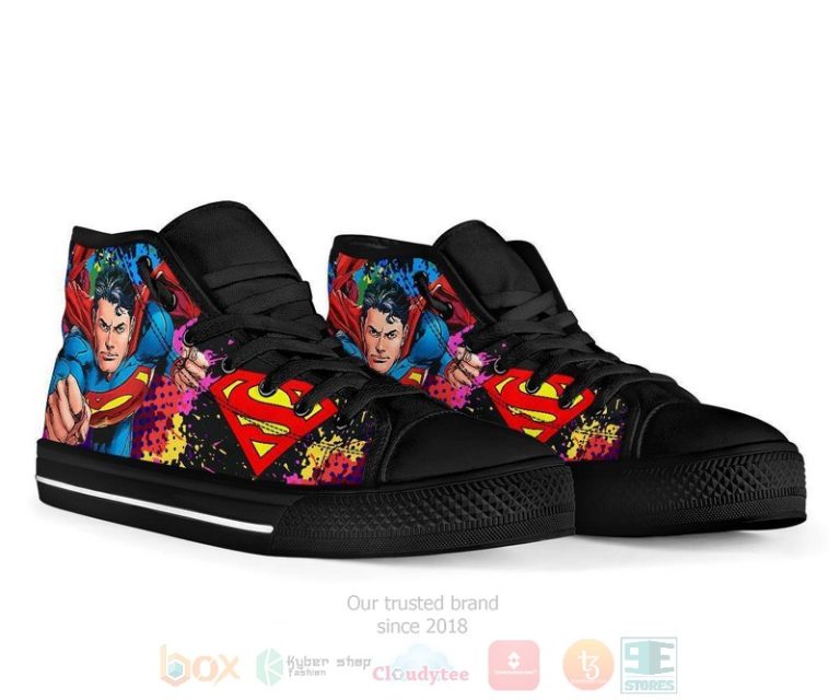 Superman Comic Canvas high top shoes 1 2