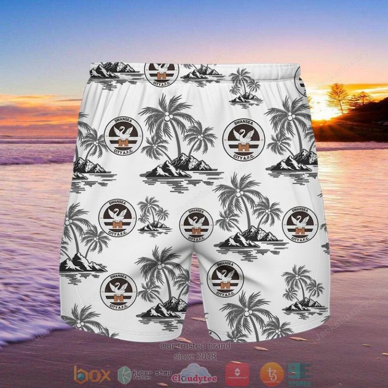 Swansea City A.F.C Hawaiian shirt short 1