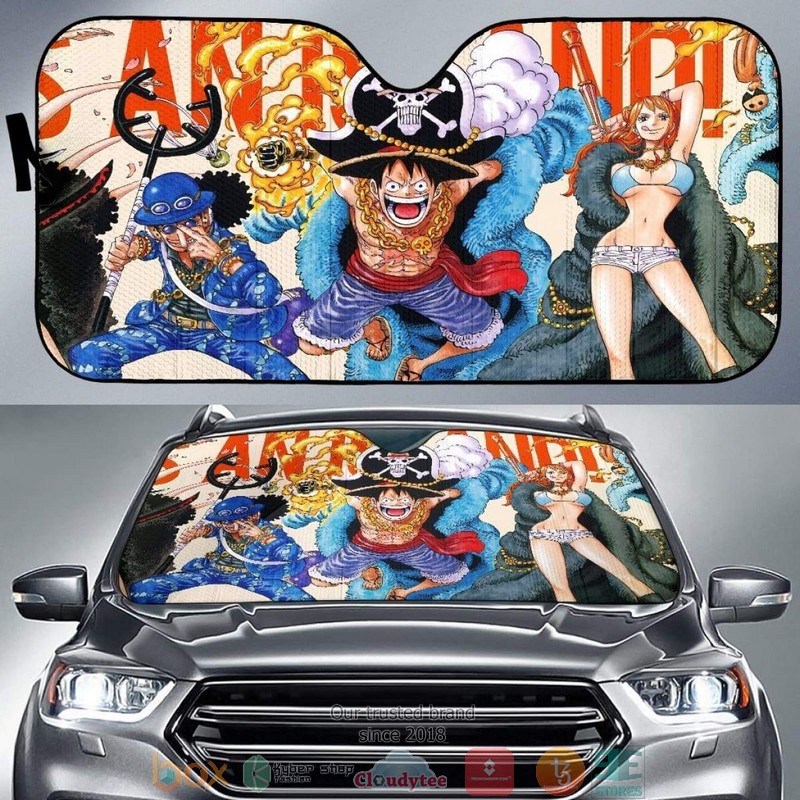 Team One Piece Anime Car Sunshade