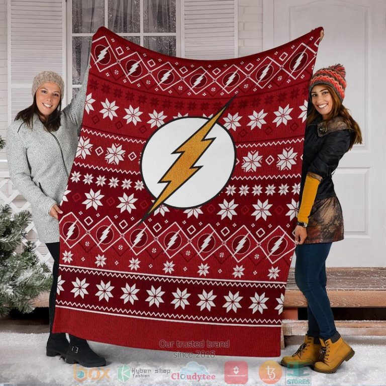 The Flash Art Ugly Christmas Blanket