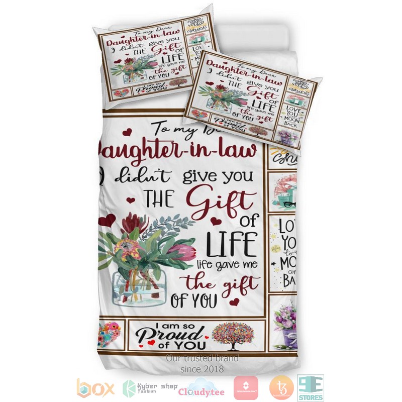 To My Dear Daughter In Law Bedding Set 1