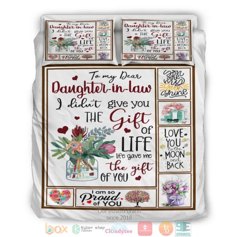 To My Dear Daughter In Law Bedding Set 1 2