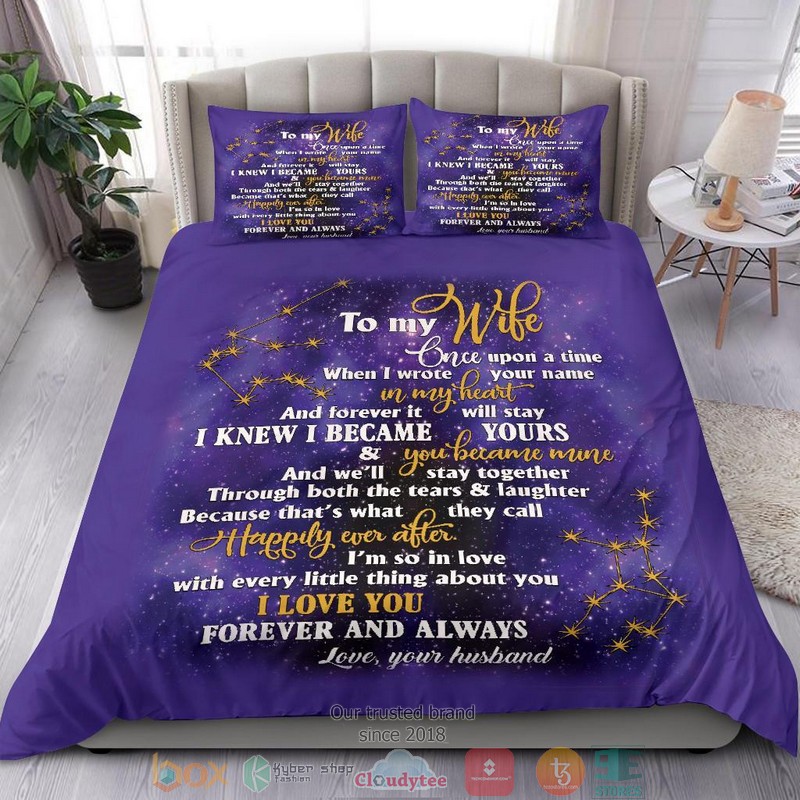 To My Wife Galaxy Bedding Set