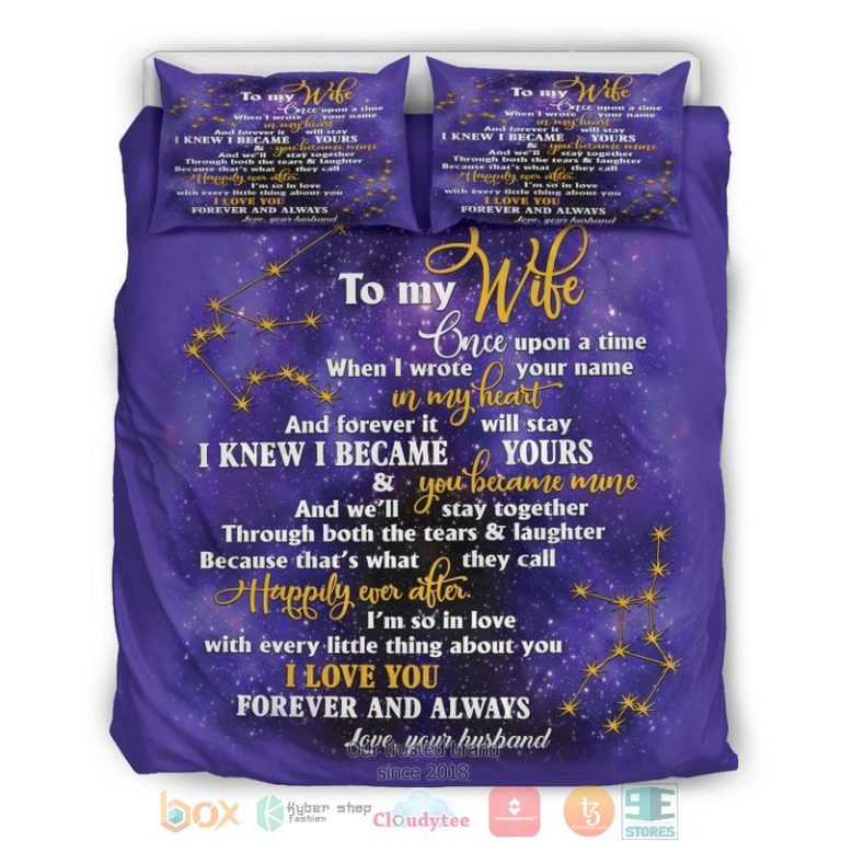 To My Wife Galaxy Bedding Set 1 2