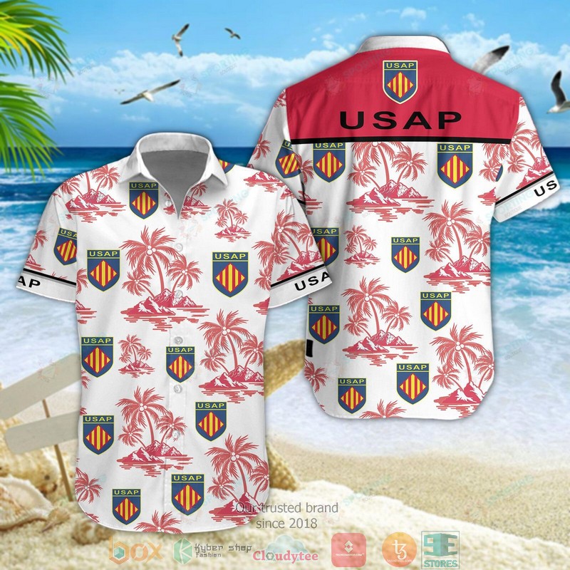 USA Perpignan Hawaiian shirt short