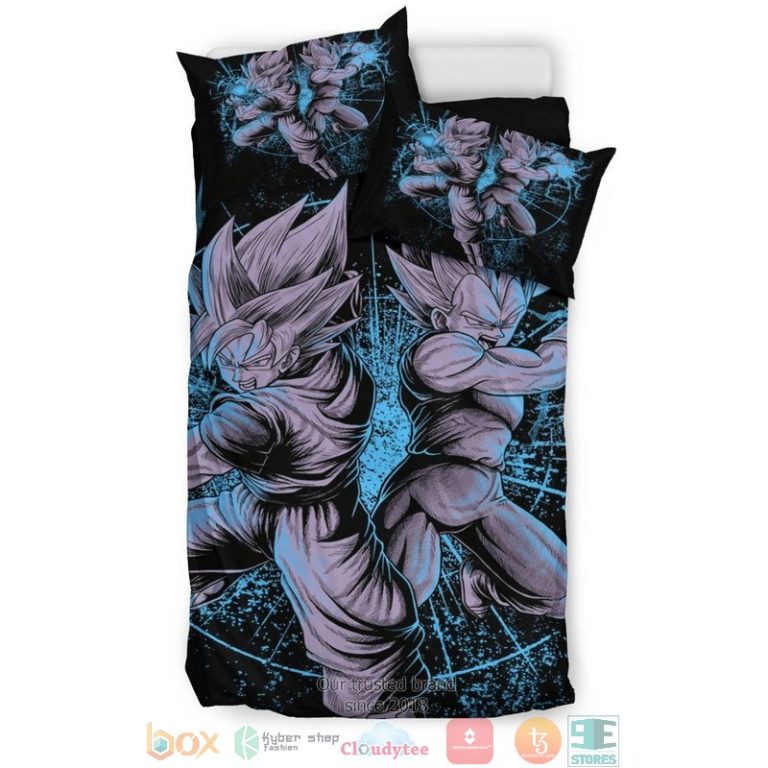 Vegeta Goku Blue Bedding Set 1