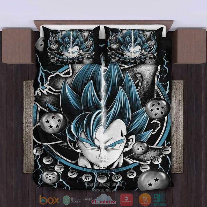 Vegeta Goku Blue Black Bedding Set