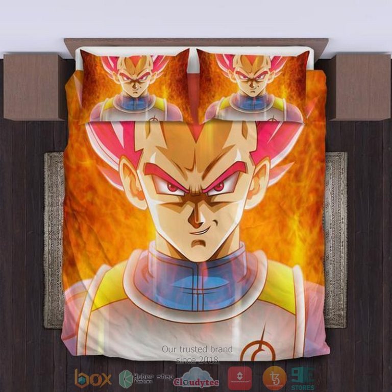 Vegeta Super Saiyan God Bedding Set