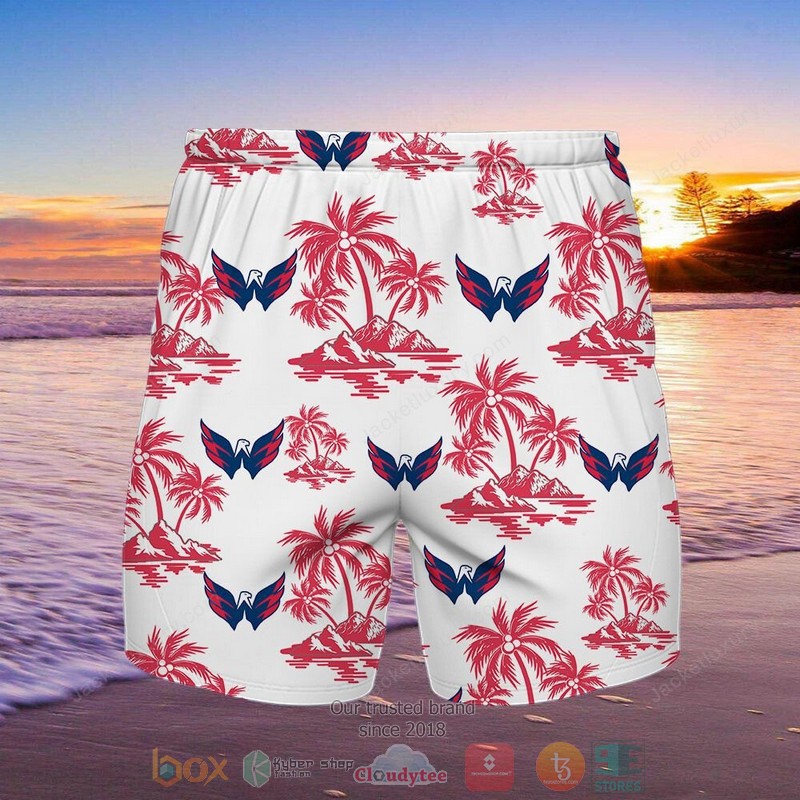 Washington Capitals Hawaiian Shirt Shorts 1
