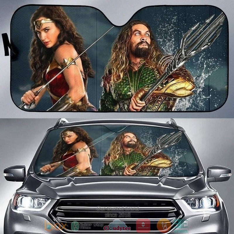 Wonder Woman Aquaman Auto Car Sunshade
