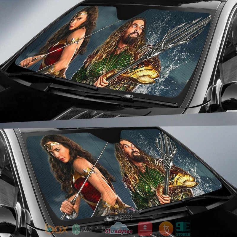 Wonder Woman Aquaman Auto Car Sunshade 1