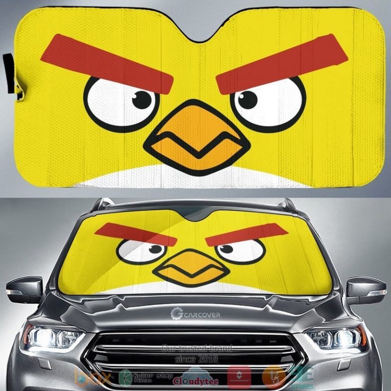 Yellow Angry Eyes Angry Bird Eyes Car Sunshade