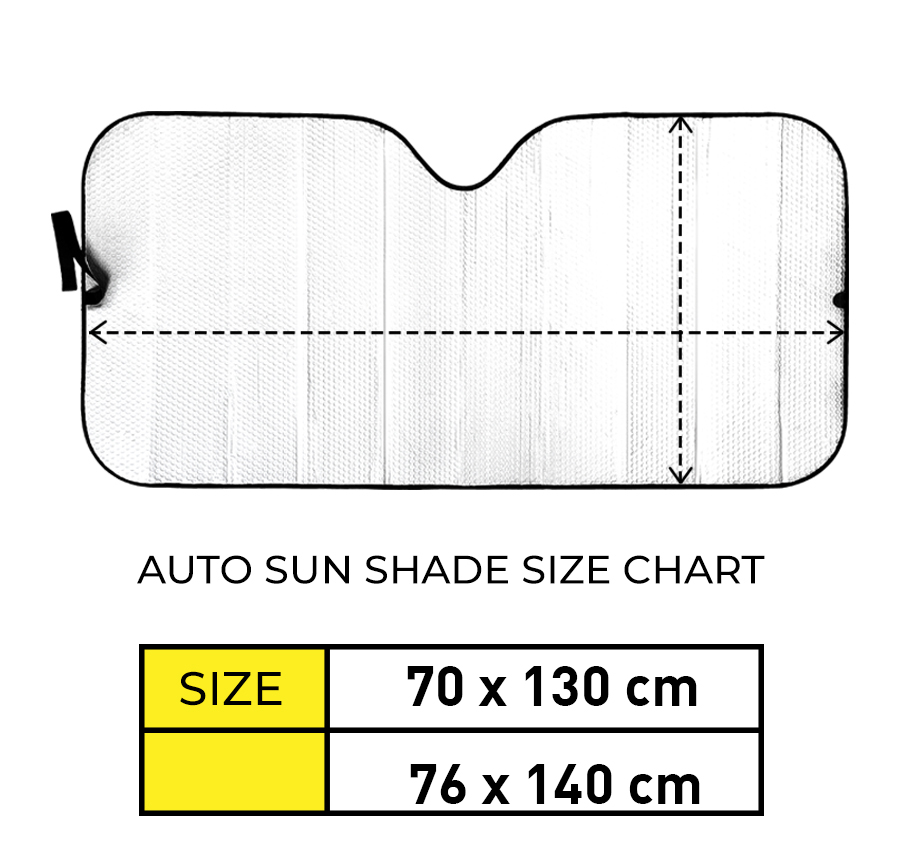 auto sun shade size chart