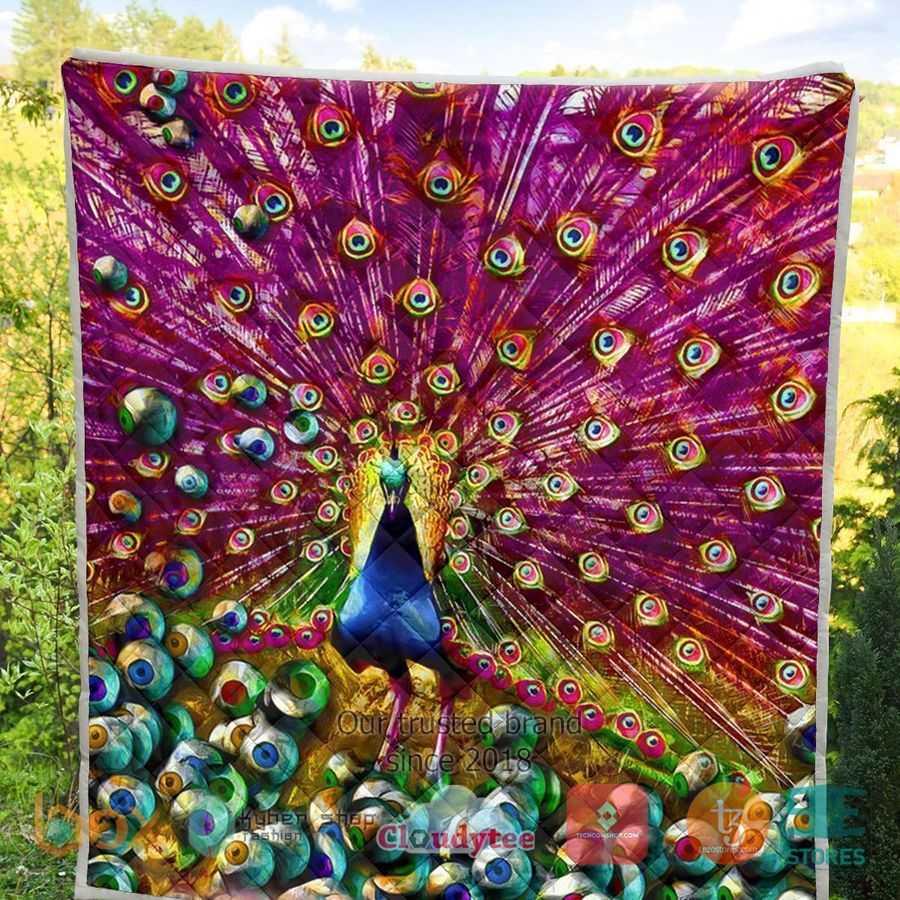 colorful peacock peacock quilt blanket 2 97633