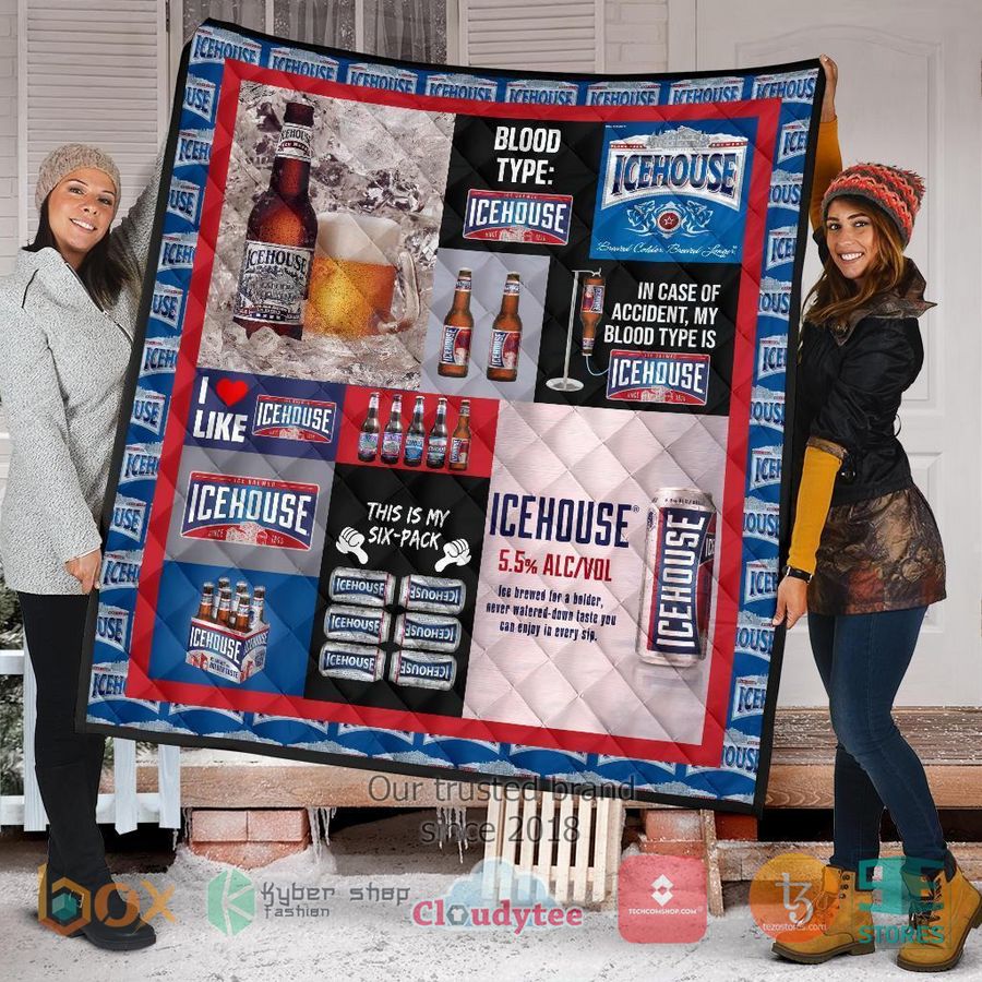 in case of accident my blood type is icehouse quilt blanket 2 42641