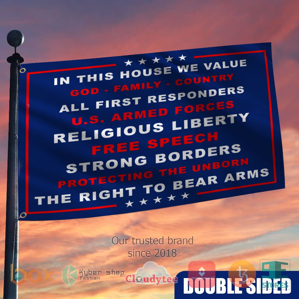 in this house we value all first responders flag 1