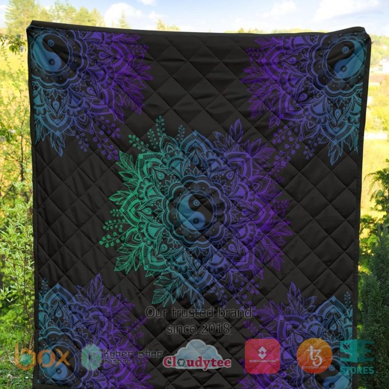 mandala yin and yang yoga quilt blanket 2 76791