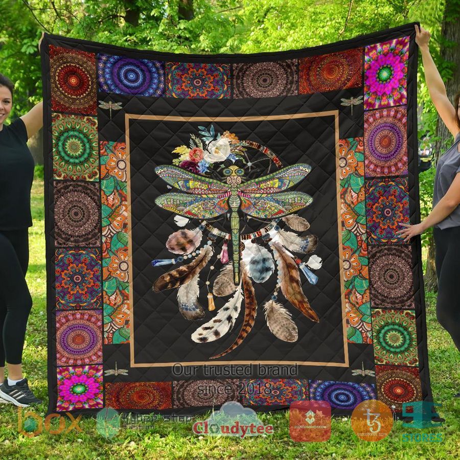 native dragonfly dreamcatcher quilt blanket 1 53308