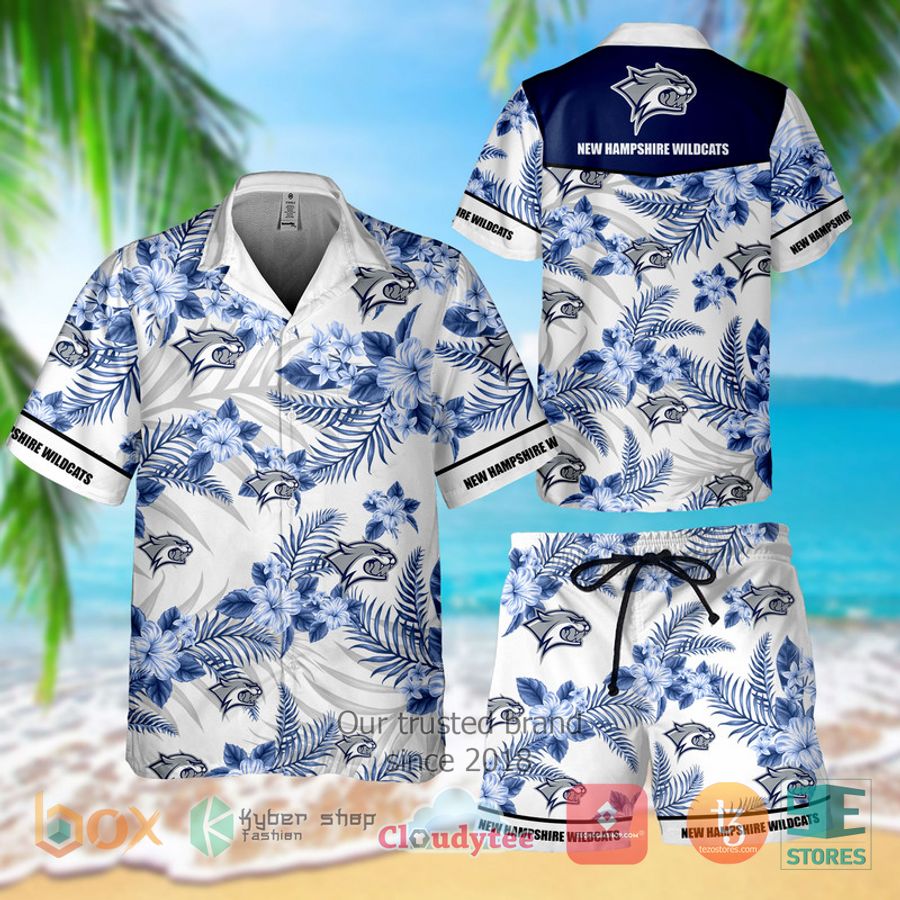 new hampshire wildcats hawaiian shirt shorts 1 13813