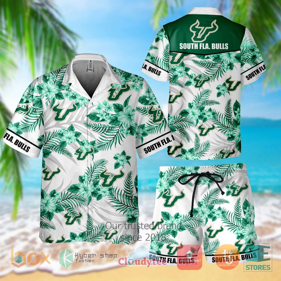 south fla bulls hawaiian shirt shorts 1 40855