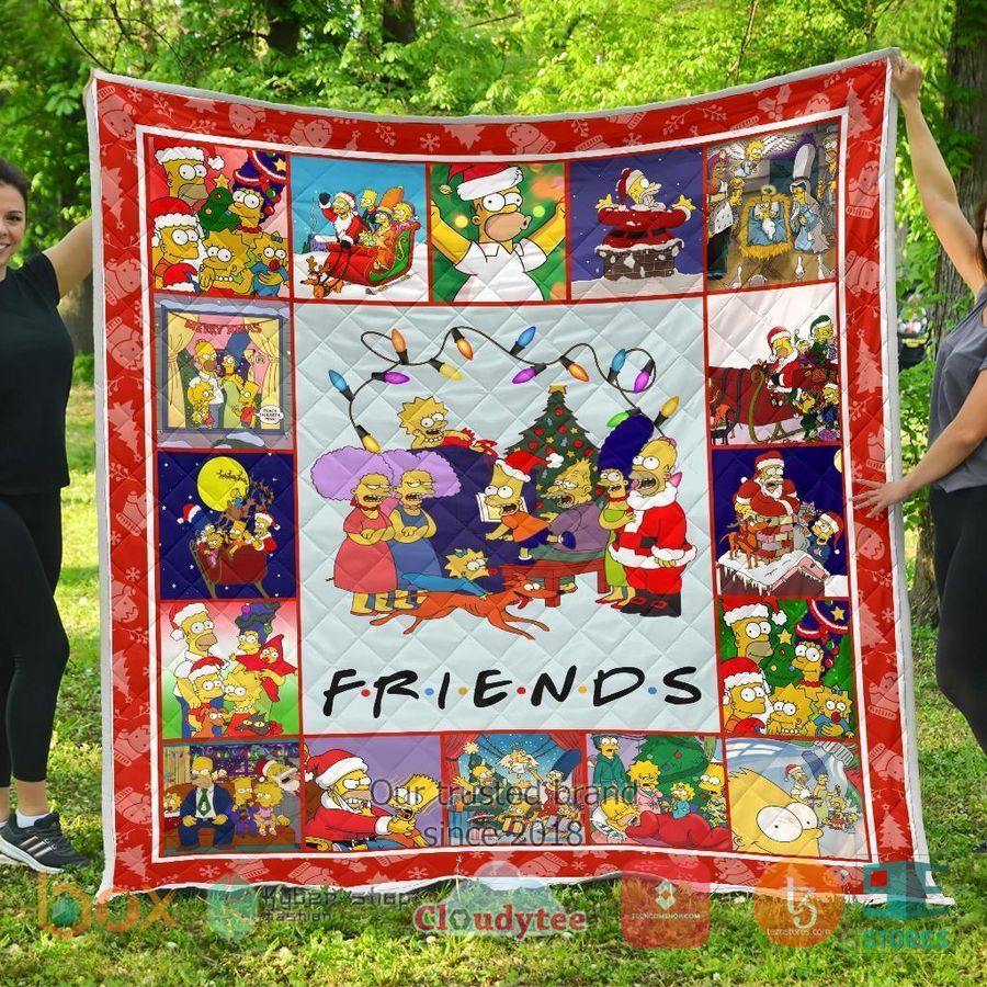 the simpsons christmas merry bright quilt blanket 2 47982
