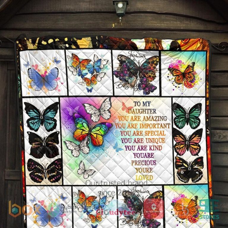 to my daughter butterfly from dad mom quilt blanket 3 44815