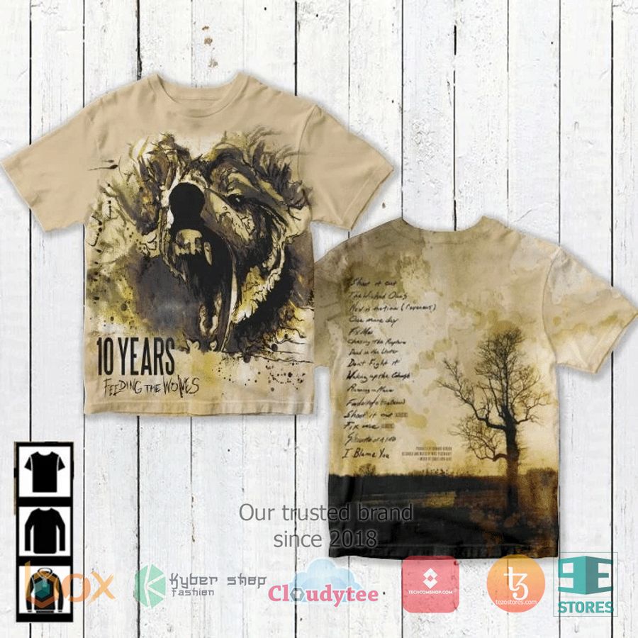 10 years band feeding the wolves album 3d t shirt 1 16119