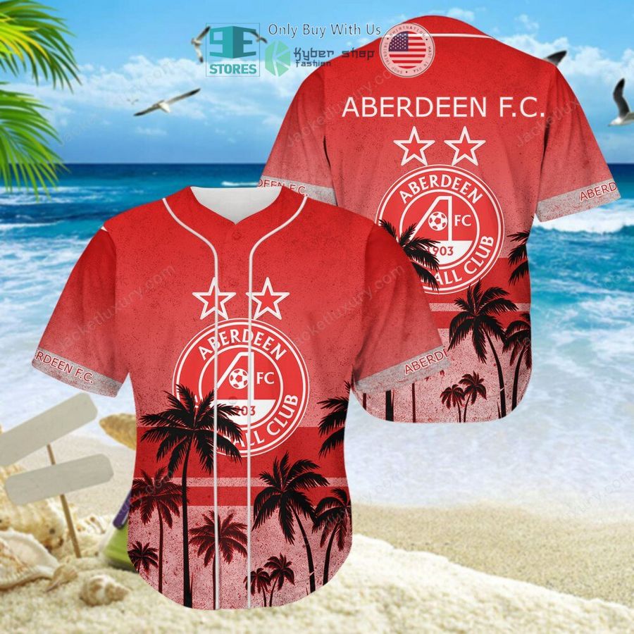 aberdeen football club red hawaii shirt shorts 10 99824
