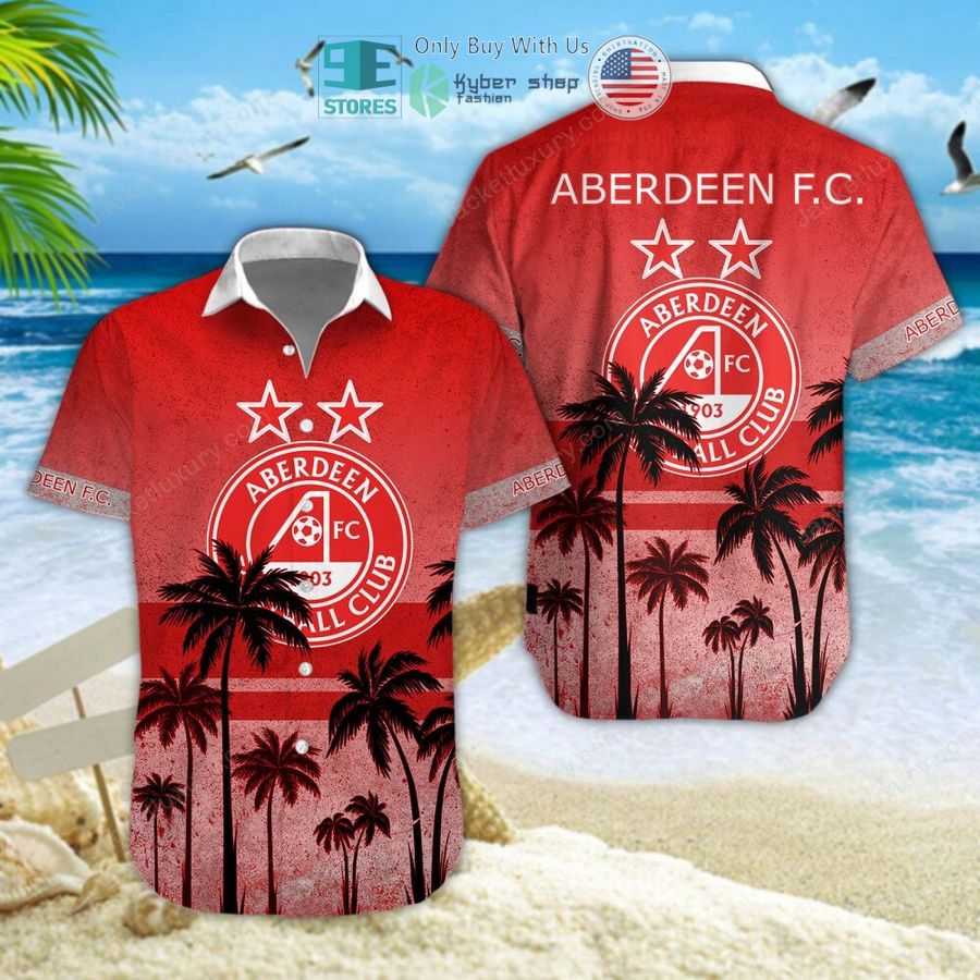 aberdeen football club red hawaii shirt shorts 2 44167