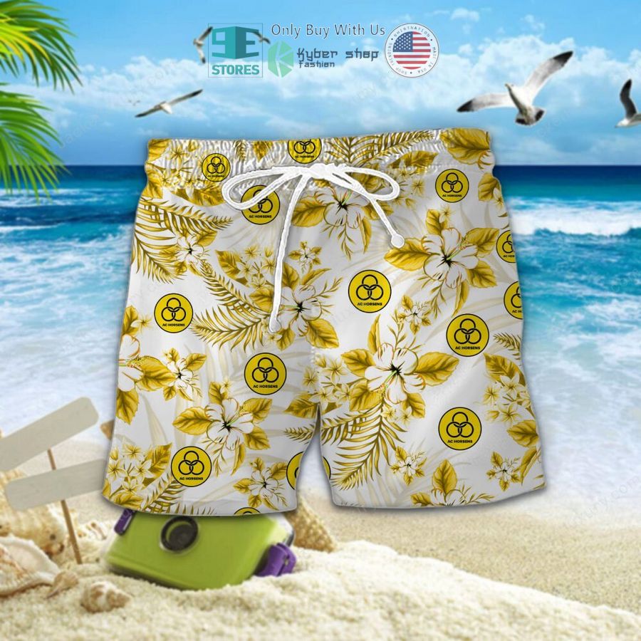 ac horsens yellow hawaii shirt shorts 2 58485