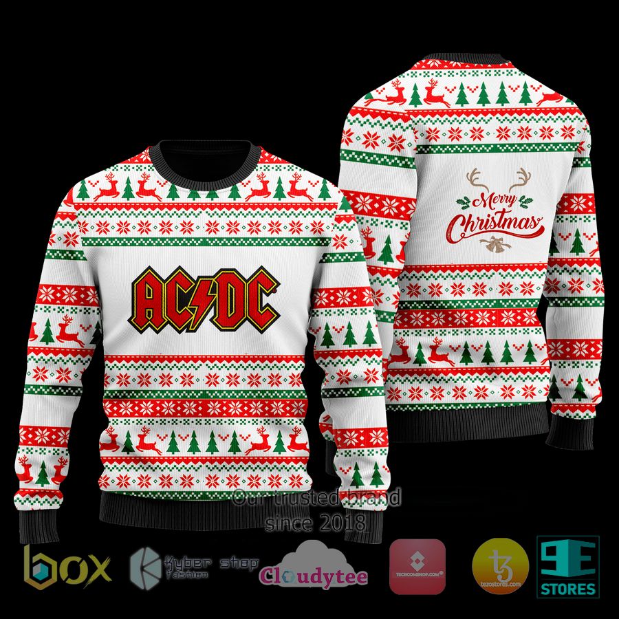 acdc rock band ugly christmas sweater 1 76489