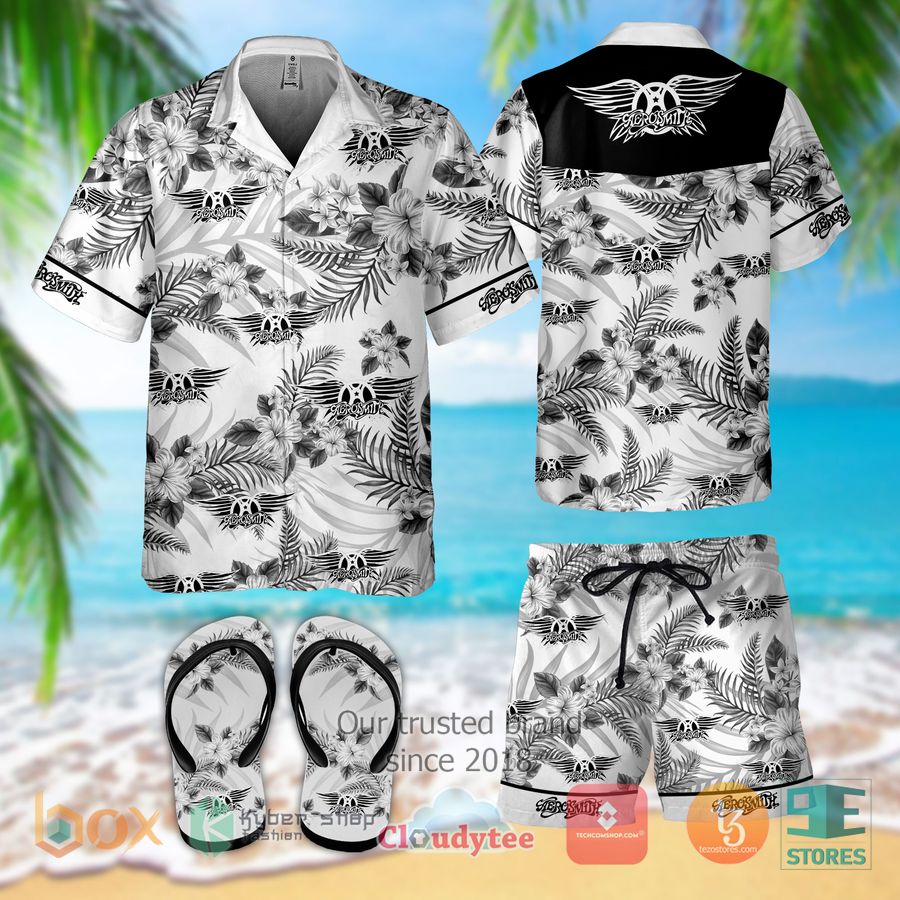 aerosmith band hawaiian shirt shorts 1 5731