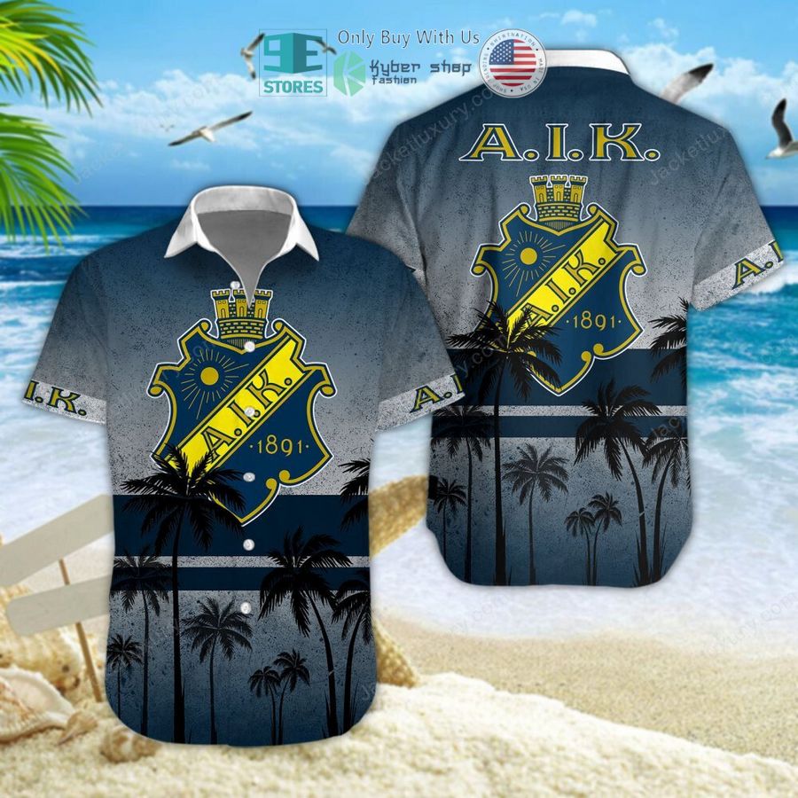 aik fotboll navy hawaii shirt shorts 1 39875