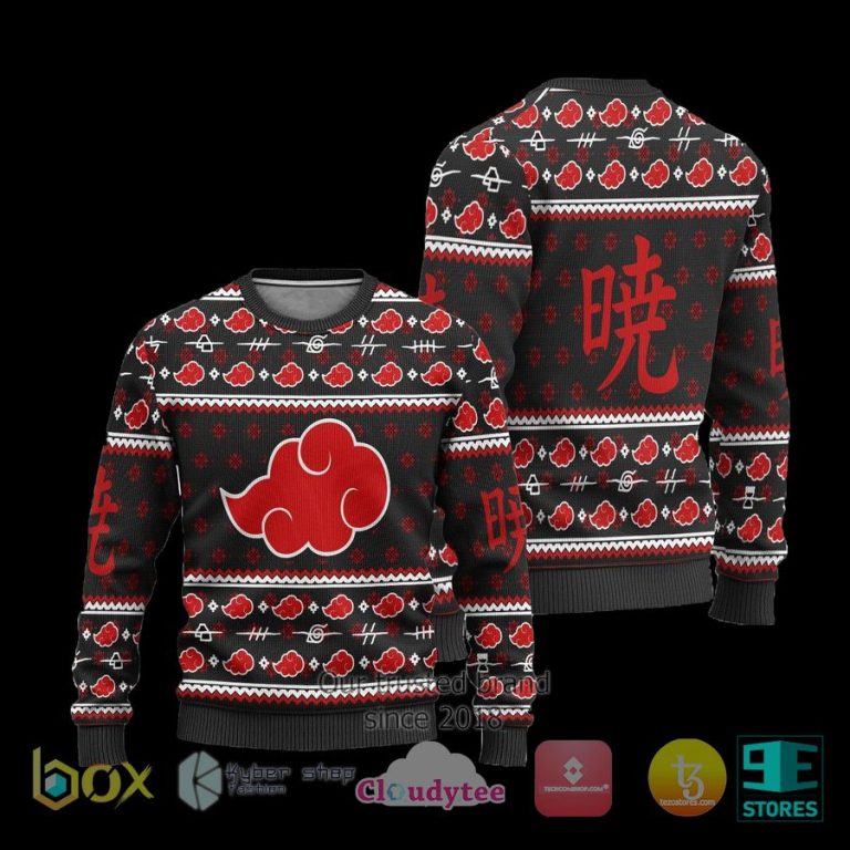 akatsuki naruto anime xmas ugly christmas sweater 3 70339