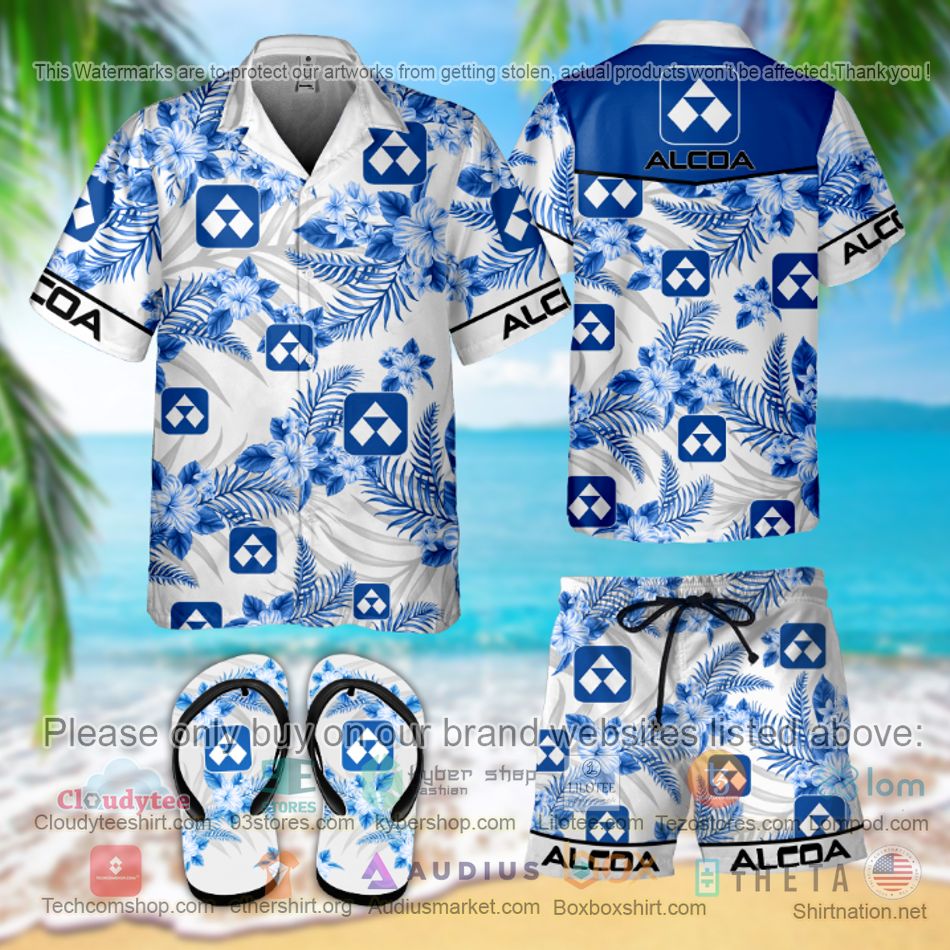 alcoa hawaiian shirt shorts 1 2318