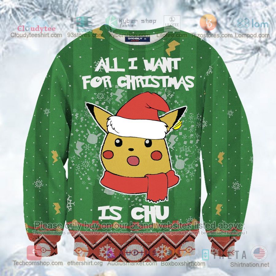 all i want this christmas is chu pokemon sweatshirt sweater 1 23477