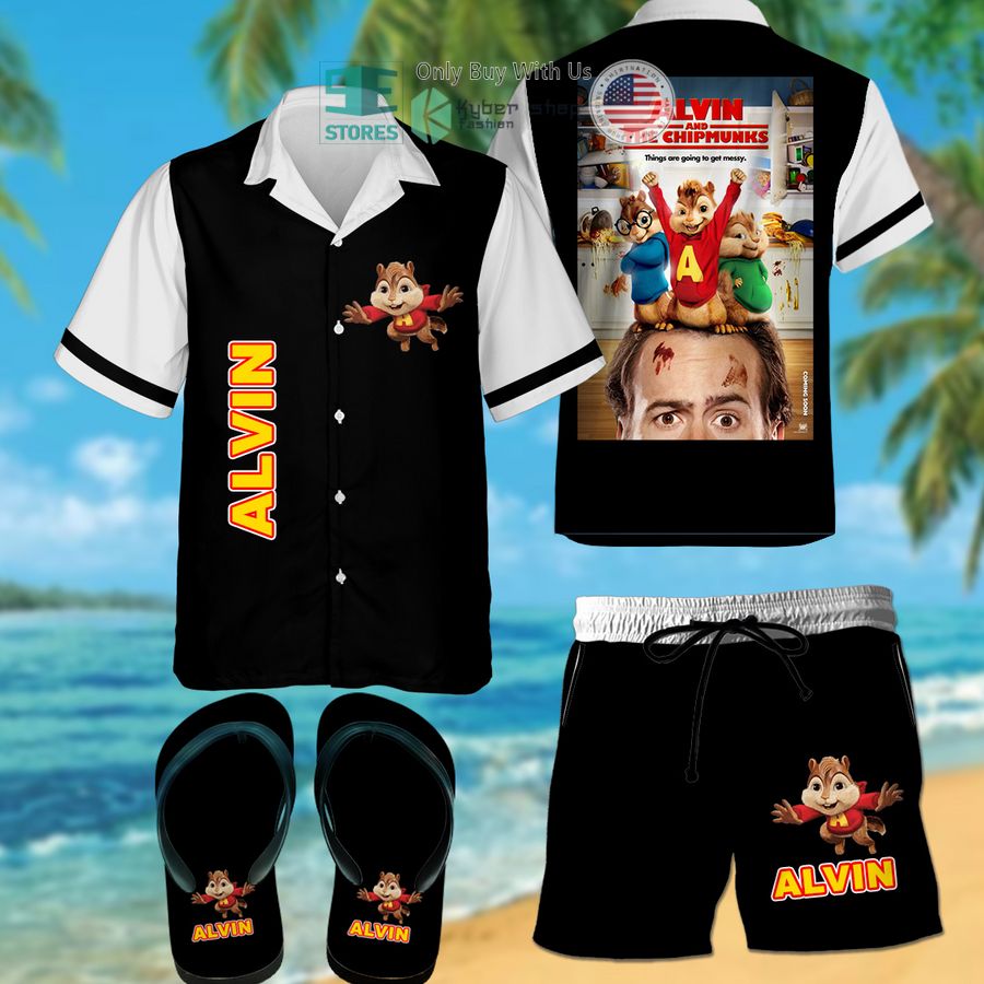 alvin and the chipmunks hawaiian shirt shorts 1 95565