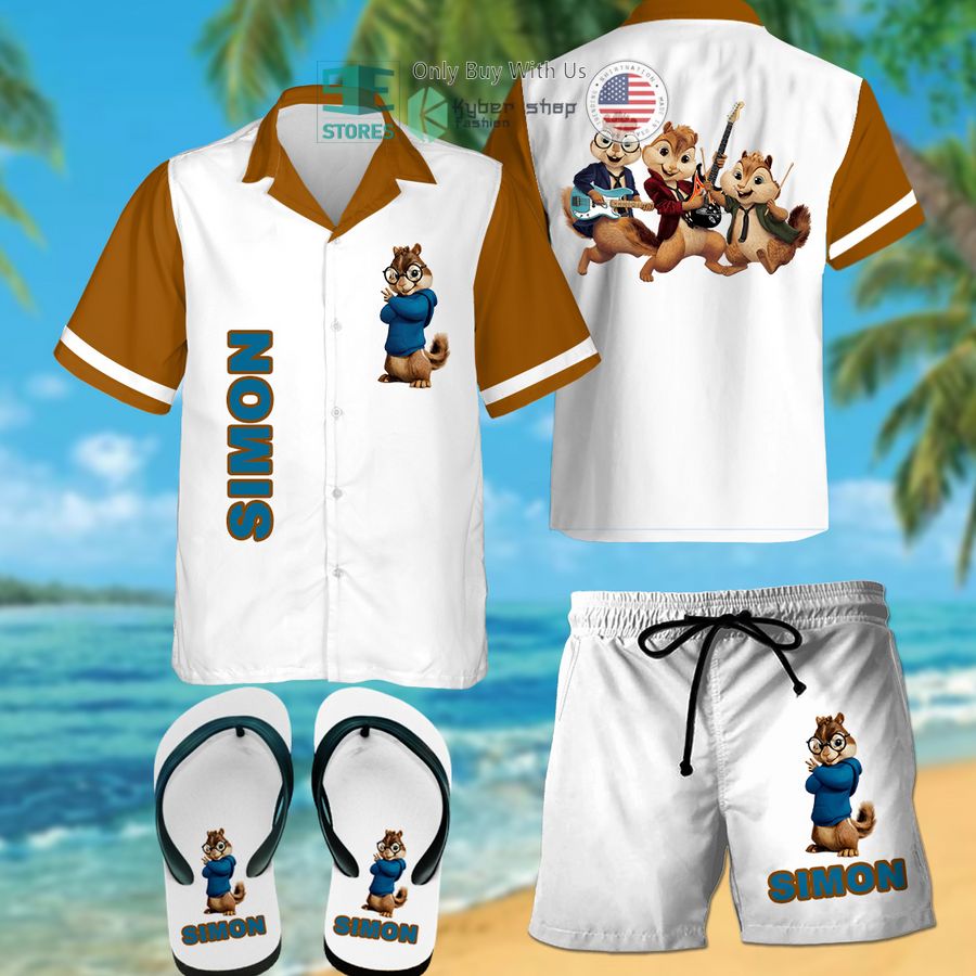 alvin and the chipmunks simon hawaiian shirt shorts 1 49106