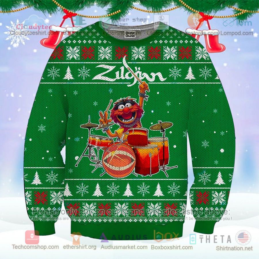 animal muppet green sweatshirt sweater 1 41225