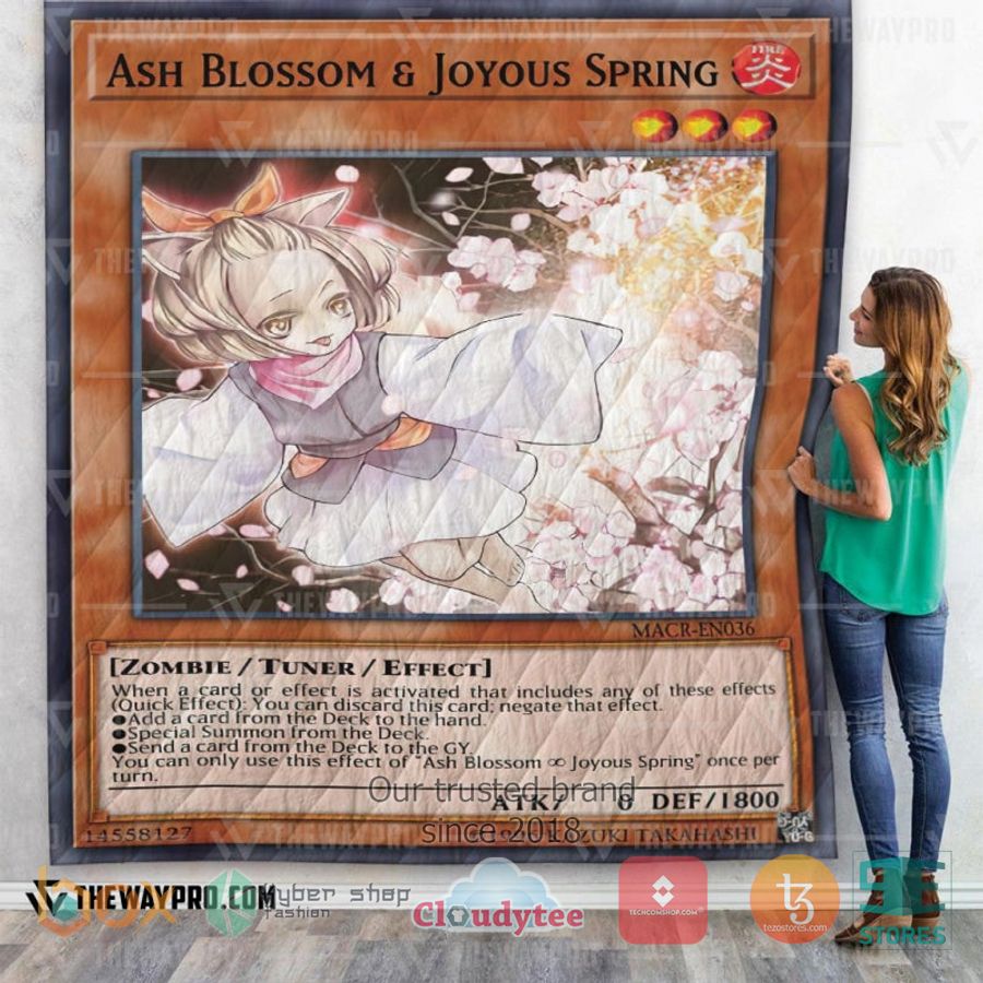 anime yu gi oh ash blossom joyous spring quilt 1 54359