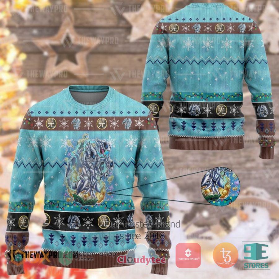 anime yu gi oh blue eyes toon ultimate dragon 3d sweatshirt sweater 1 12769