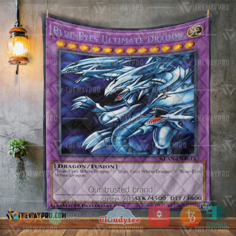 anime yu gi oh blue eyes ultimate dragon quilt 3 92052