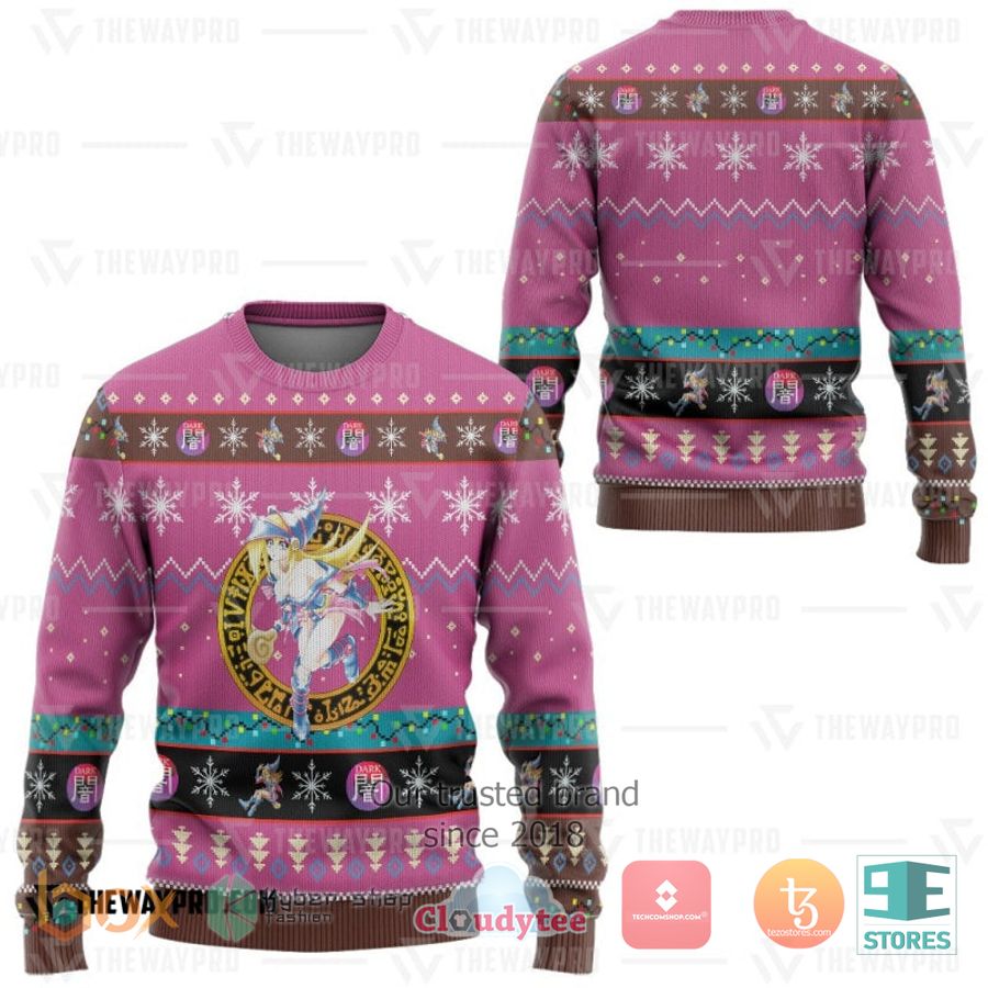 anime yu gi oh dark magician girl pink 3d sweatshirt sweater 2 6023