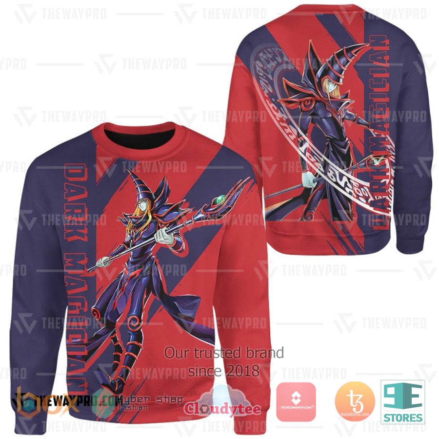 anime yu gi oh dark magician red 3d sweatshirt sweater 2 1704